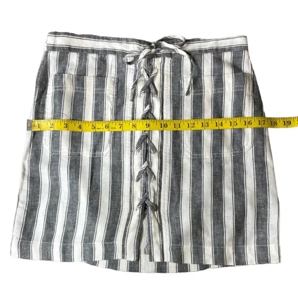 EUC Madewell Striped Lace-Up Mini Skirt (T) - Picture 10 of 13